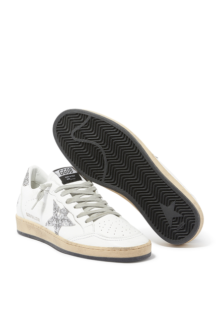 Ball Star Nappa Upper And Spur Glitter Star And Heel Sneakers